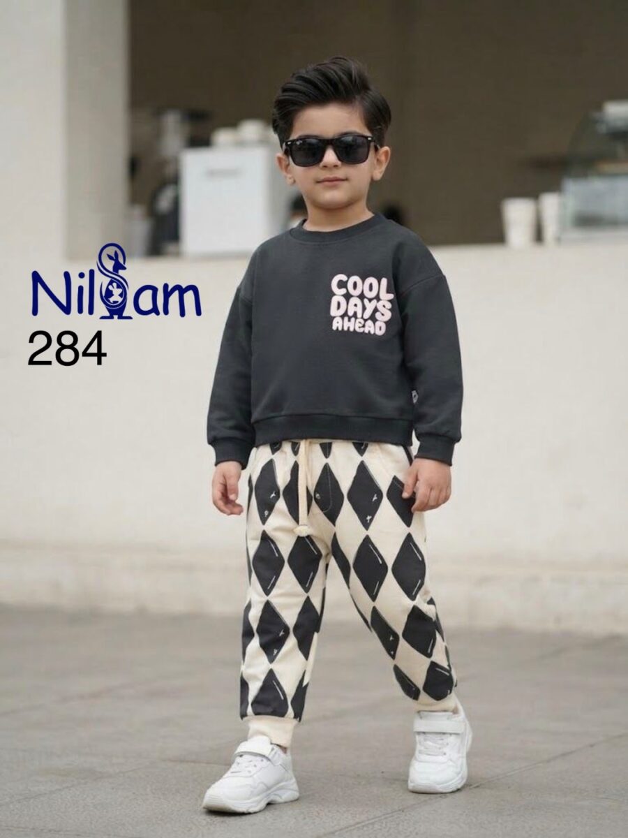 284 284/بلوزشلوارطرح لوزی6.36ماه - Image 1